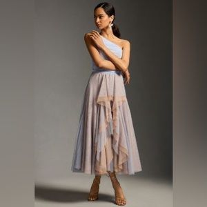 Anthropologie full length tulle skirt